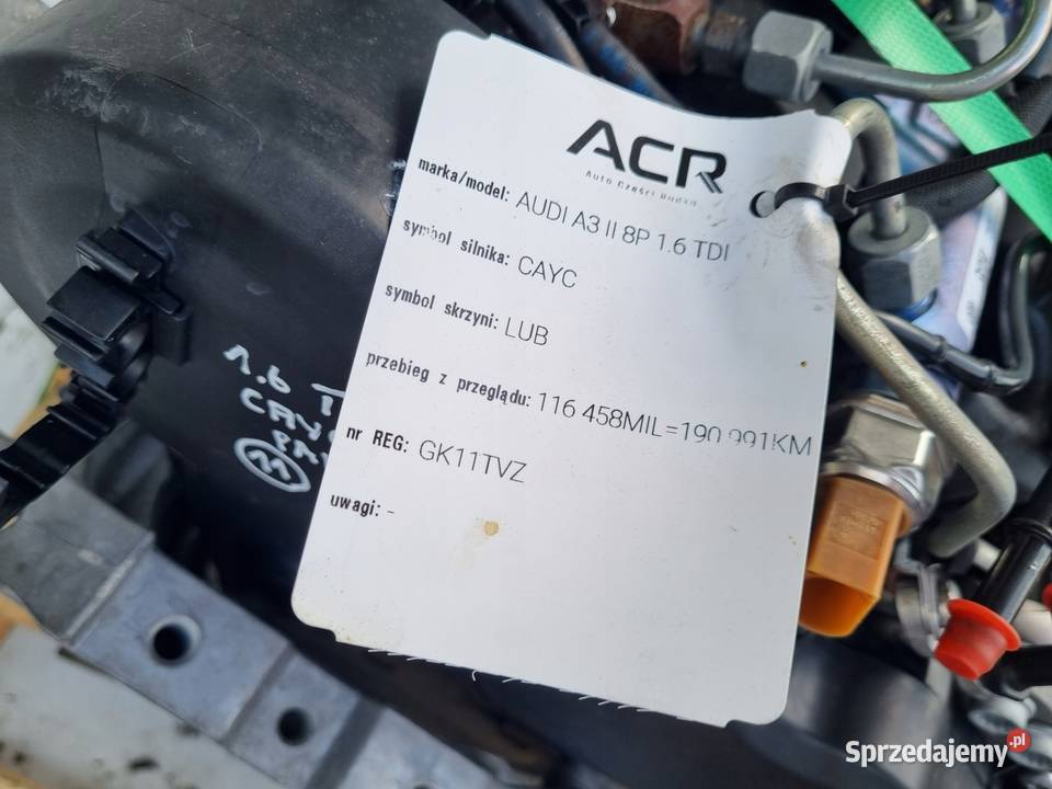 SILNIK KOMPLET Seat Altea 16 TDI 105 osobowe Janów