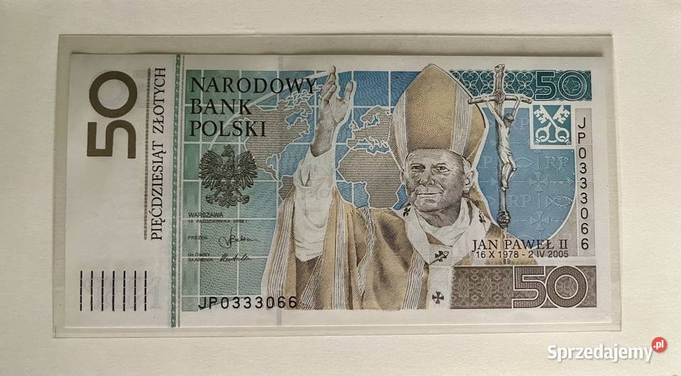 2x banknot kolekcjonerski 50 złotych Jan Paweł Kolekcje Kudowa-Zdrój