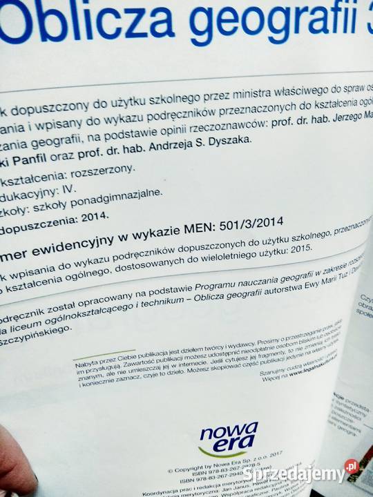 Oblicza geografii podręczniki ponadgimn Antykwariat mazowieckie Warszawa sprzedam