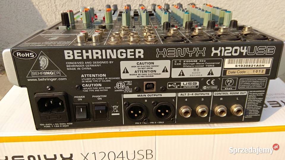 Behringer Xenyx X1204USB wszechstronny Sprzęt estradowy, studyjny i DJ-ski dolnośląskie Świebodzice