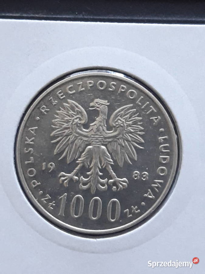 1000 Papież Jan Paweł II 1983 r 8 UNC