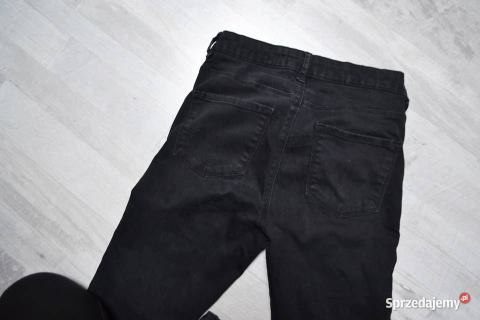 Spodnie czarne długie rurki M proste Denim Co Płock