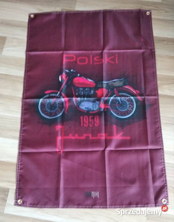 Baner plakat materiałowy wsk motocykle PRLu Gniezno sprzedam