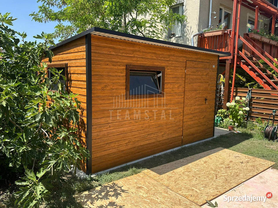 Schowek domek ogrodowy 4x2m drzwi 2x okno Konin