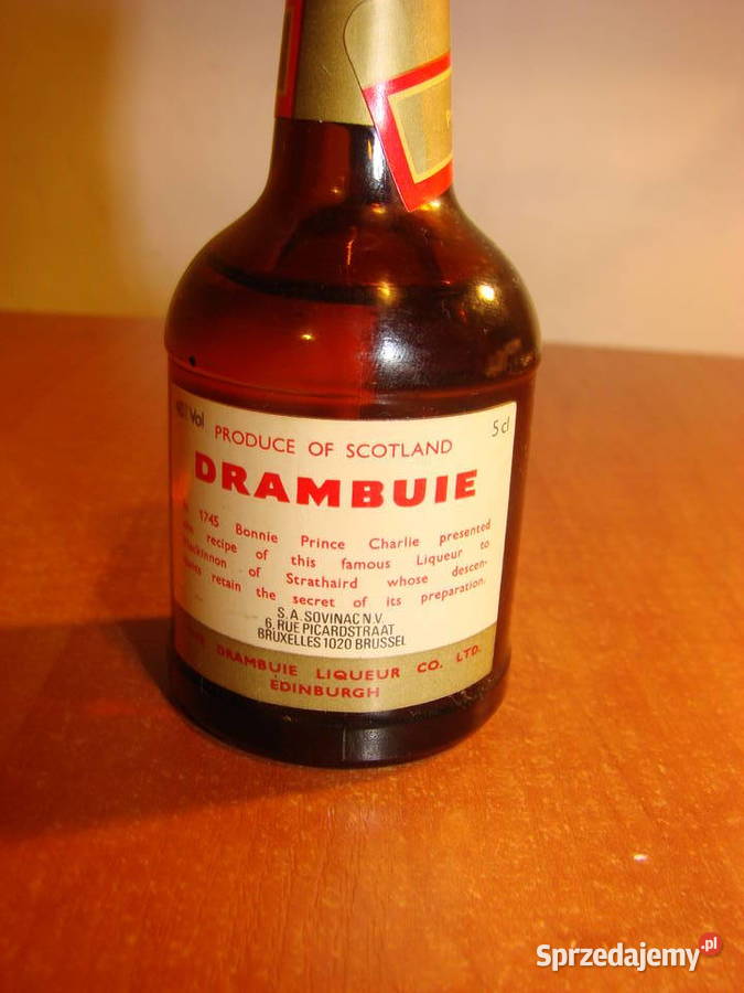 Drambuie miniaturowa butelka likieru Birofilistyka Pruszcz Gdański