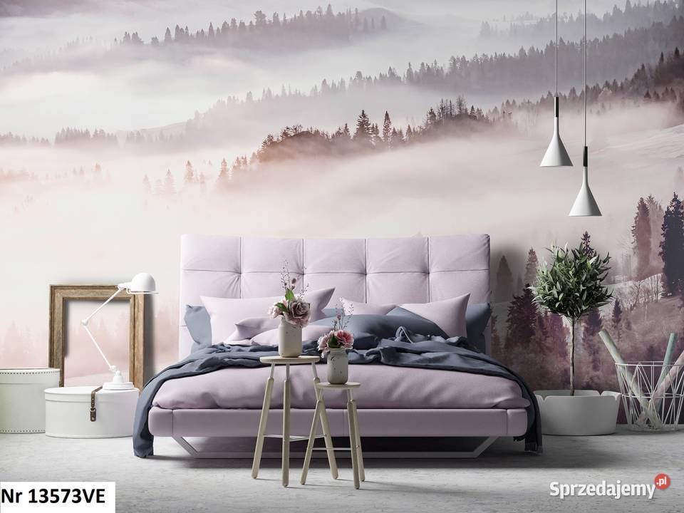 Tapeta fototapeta Widok we mgle lasy góry natura wewnętrzne Leszno