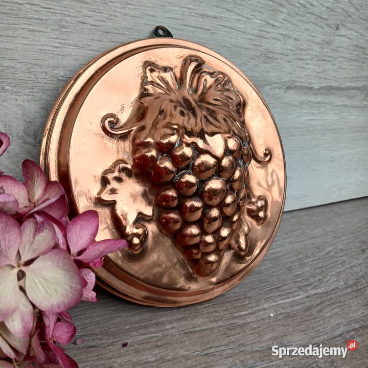 Miedziana okrągła forma kuchenna motyw kiści Warszawa sprzedam