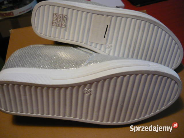 Buty srebrne Sneakersy Myszków