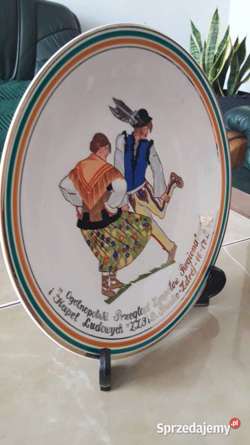 Talerz Ćmielów tańce polskie Zofia Stryjeńska Janów Lubelski
