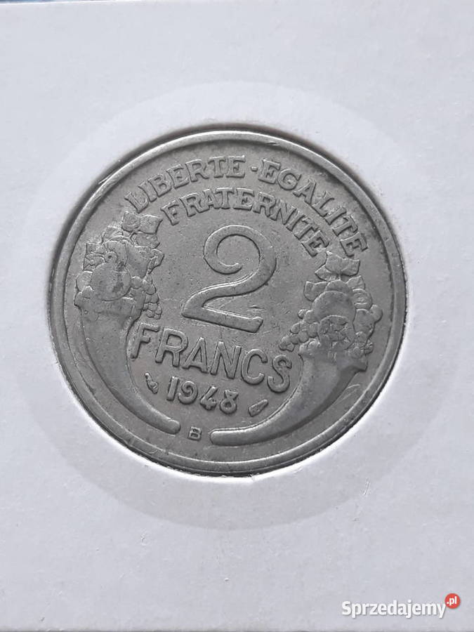 2 Franki Francja 1948 r z literką B