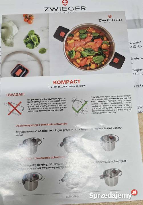 ZESTAW ZWIEGER KOMPACT 3 GARNKÓW 3 pokrywek Łódź
