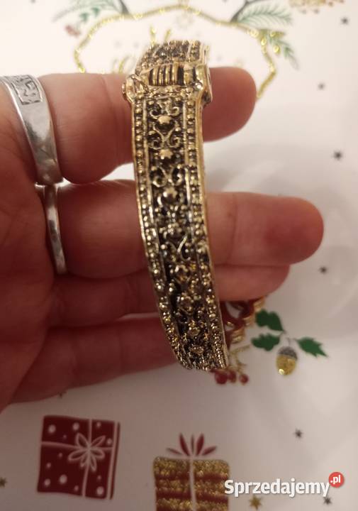 Piękna lśniąca bransoletka mankietowa styl Bransoletki sprzedam