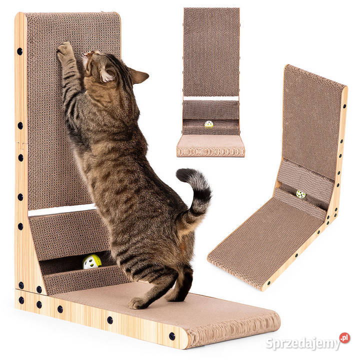 Drapak tekturowy kota narożny kartonowy