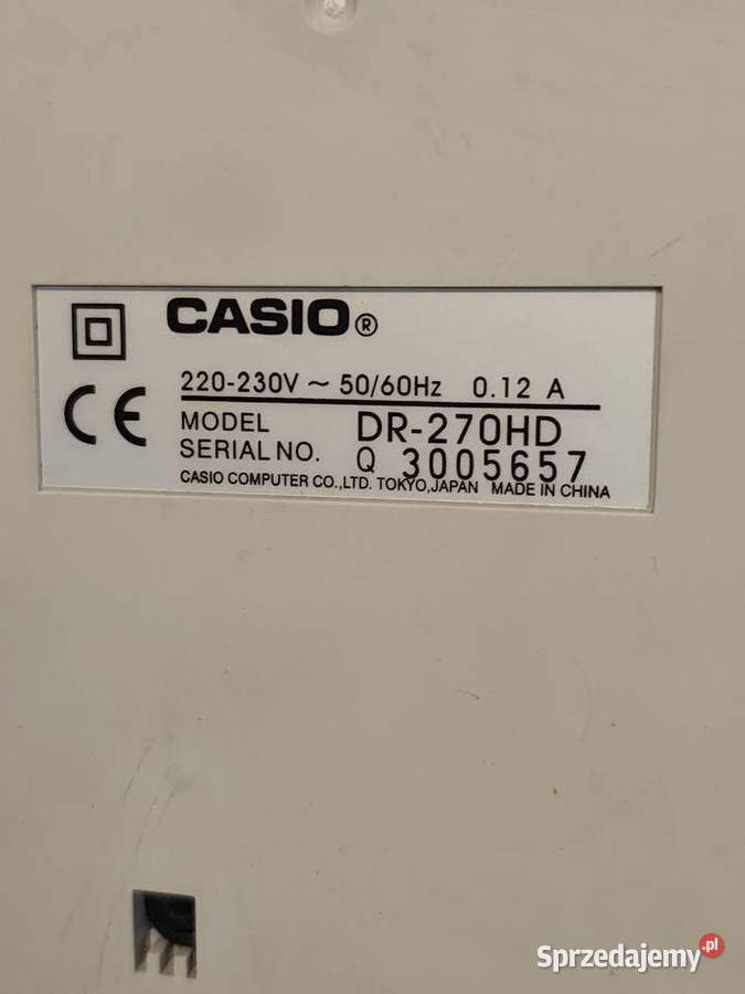 CASIO DR270HD sumator maszyna licząca kalkulator mazowieckie