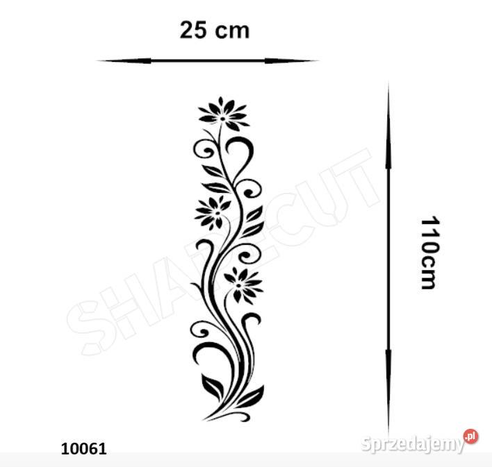 OZDOBNA NAKLEJKA NA ŚCIANĘ KWIATY 110 X 25 BEZ Olsztyn sprzedam
