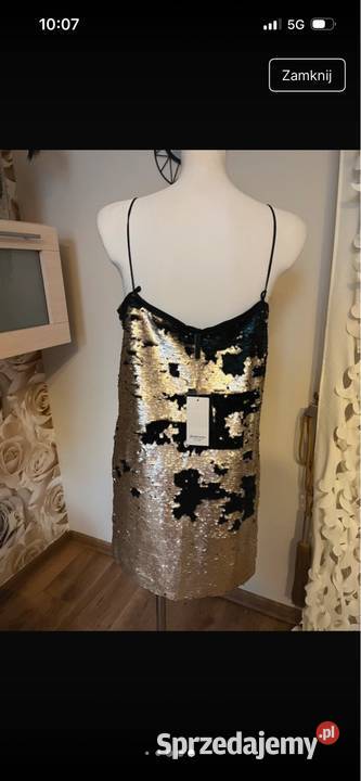 Sukienka halka z cekinami sylwester małopolskie