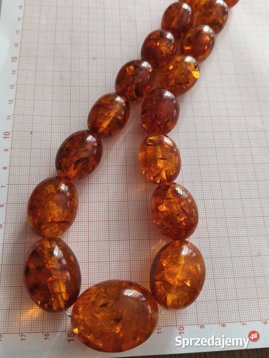 Naszyjnik Bursztyn Vintage oliwki sprzedam