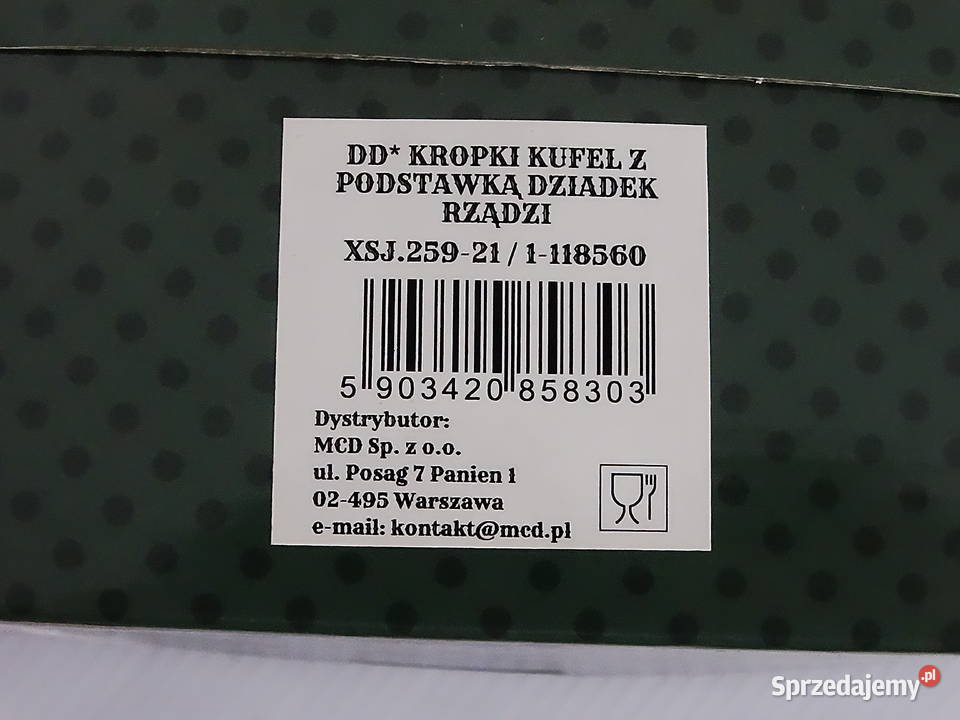 Zestaw prezentowy dziadka kufel podstawka 500 ml