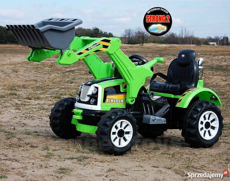 MOCNY TRAKTOR Z ŁYŻKĄ KINGDOM 12V DWIE PRĘDKOŚCI sprzedam