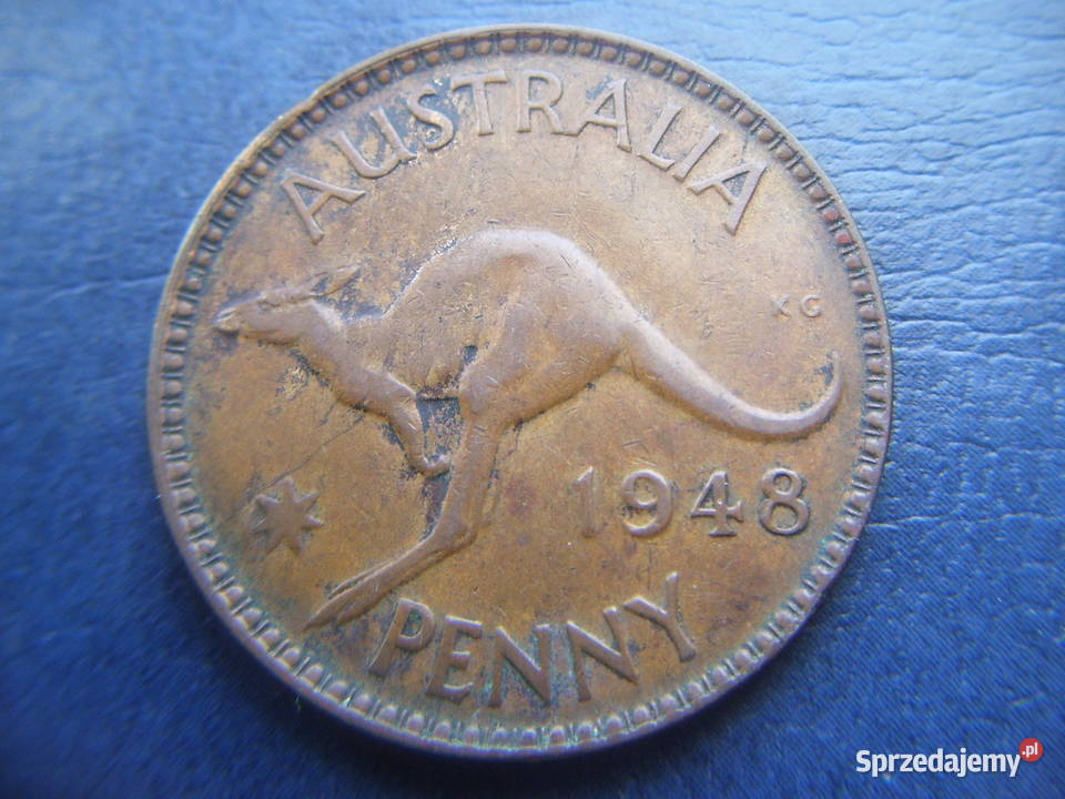 Stare monety 1 pens 1948 Australia