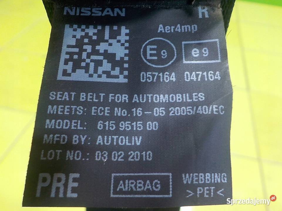 FORD FOCUS MK3 16 TDCI 11r 5D pas bezpieczenstwa Części samochodowe Suków