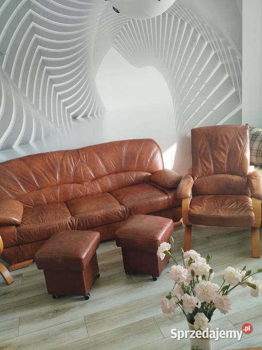 Sofa łóżko skóra zestaw skórzany Bydgoszcz