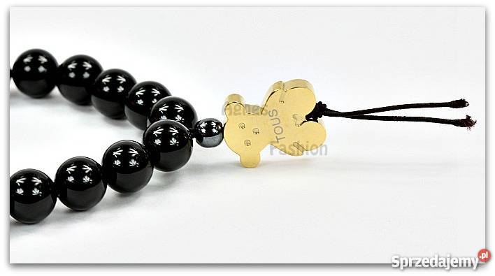 Bransoletka Czarne Kulki NOWOŚĆ Tous Wiszący Miś Wrocław