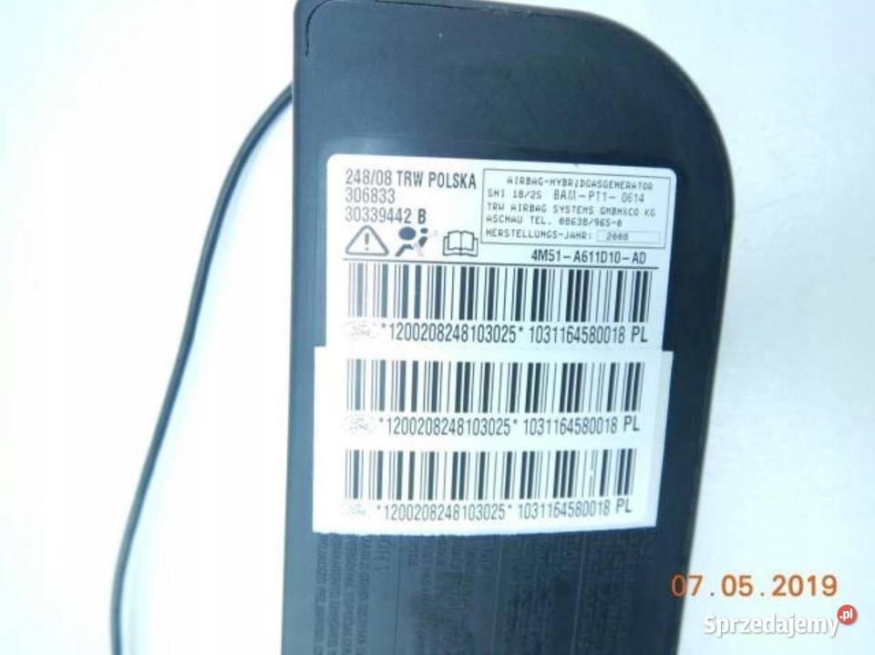 PODUSZKA AIRBAG FOTEL PRAWA FOCUS 0411 C