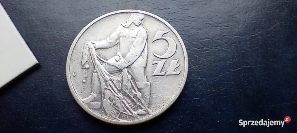 Stare monety 5 złotych 1959 destrukt PRL Polska Lesko