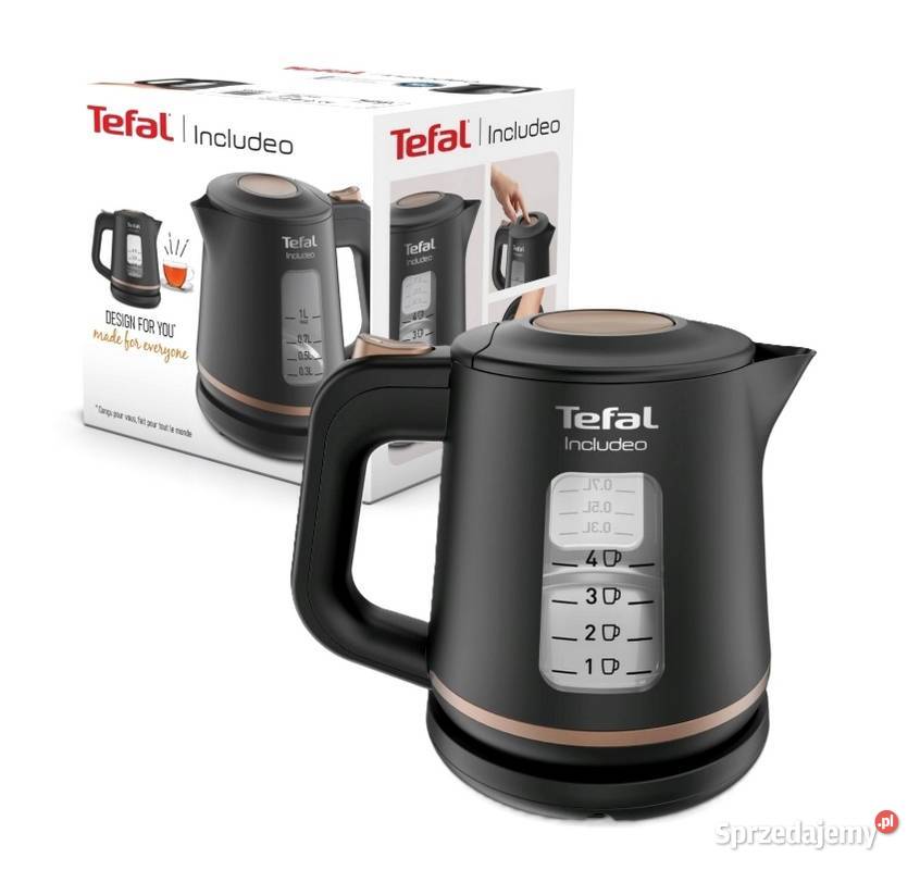 Nowy mocny 1L czajnik elektryczny TEFAL Includeo Dom i Ogród Kraków