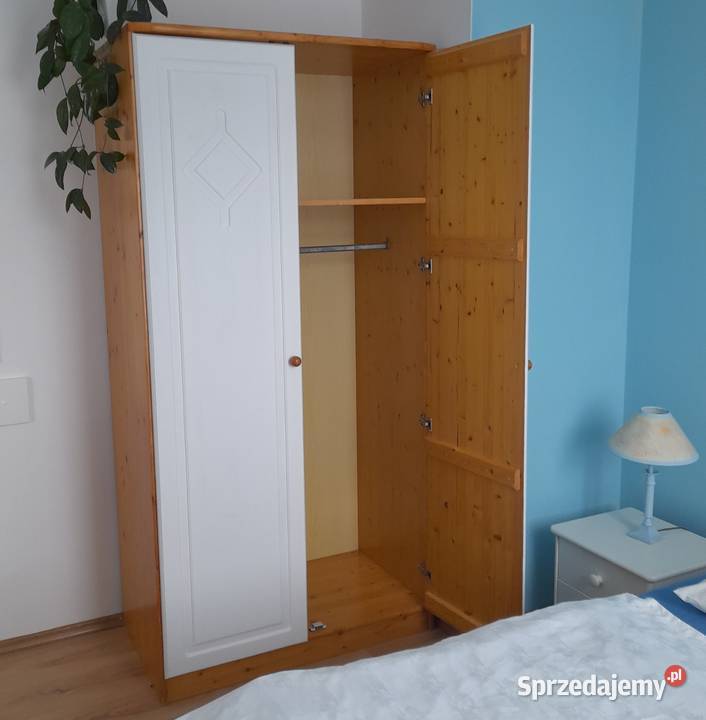 Szafa drewniana z półką i drążkiem na wieszaki 194cm Kołobrzeg sprzedam