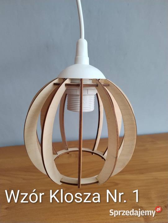 NOWA Lampa wisząca BOHO z drewnianym kloszem śląskie Blachownia