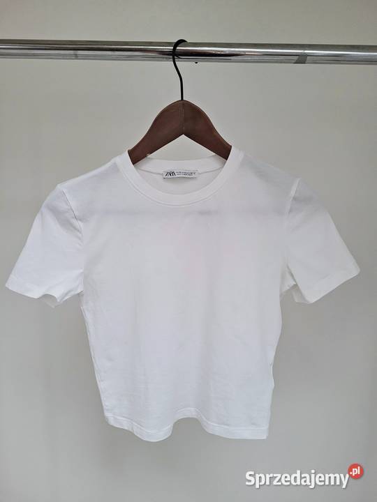 Biała bluzka tshirt crop top