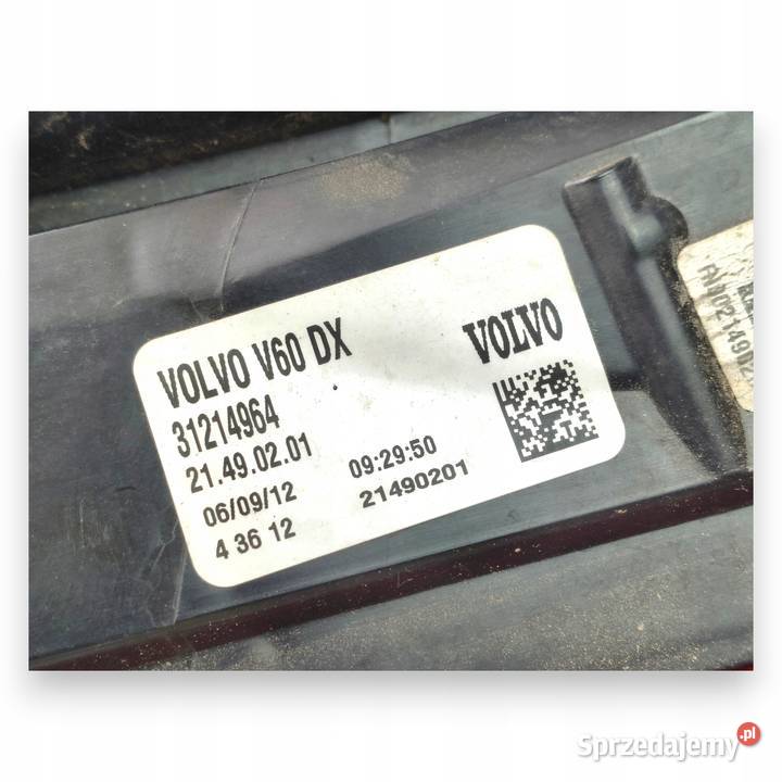 LAMPA PRAWA Volvo V60 20102018 tylna tylnia Chełm