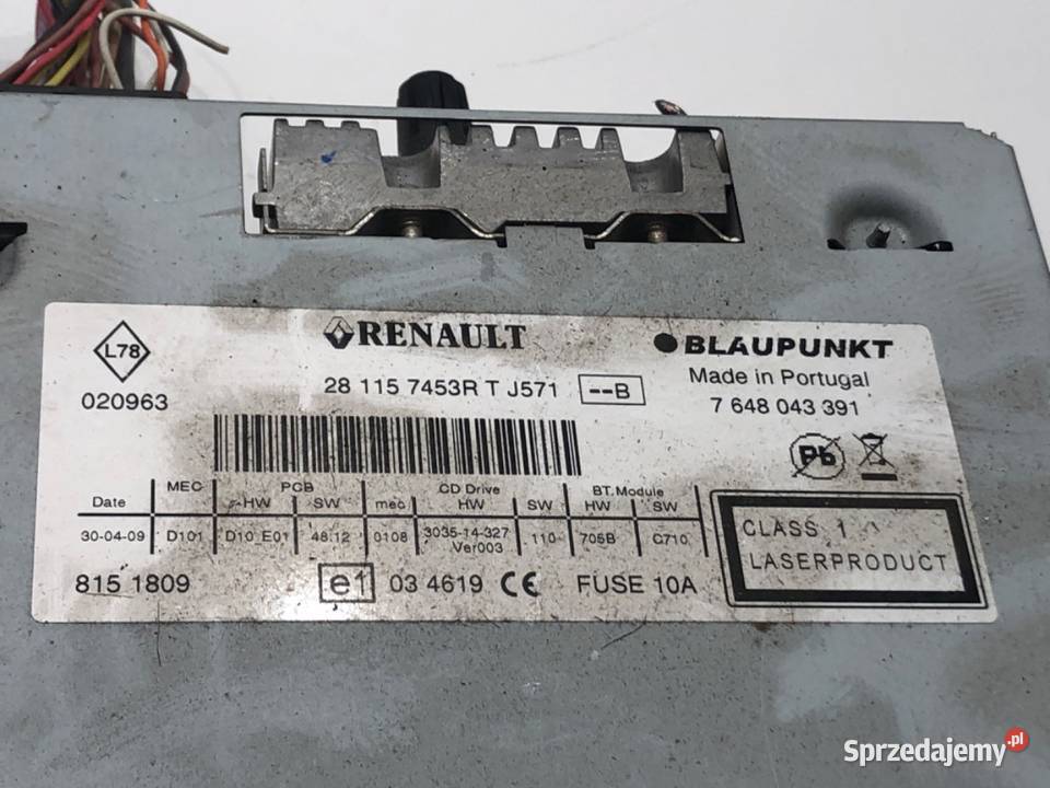 RADIO RENAULT CLIO III 281157453R 0514 osobowe podkarpackie
