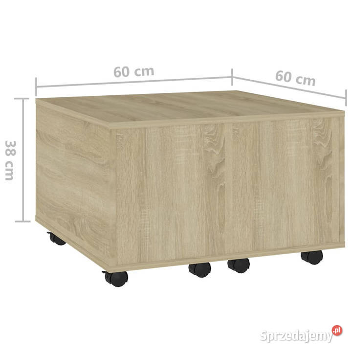Stolik kawowy dąb sonoma 60x60x38 materiał Warszawa