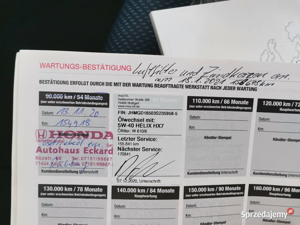 Honda Jazz AUTOMAT 7 biegowy serwisowany z wspomaganie kierownicy Tarnów