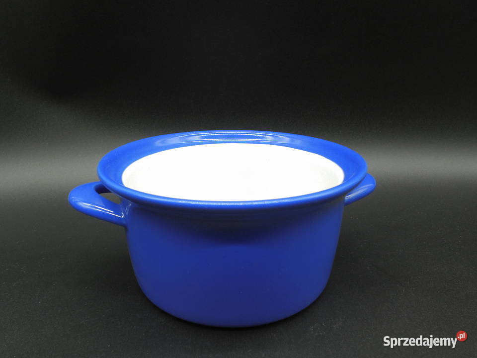 Mały ceramiczny garnek z dwoma uchwytami do wielkopolskie Raszków