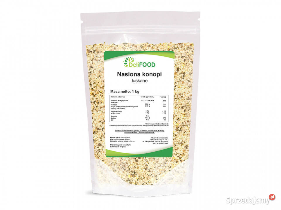 Nasiona konopne łuskane 1000g Brzozów sprzedam