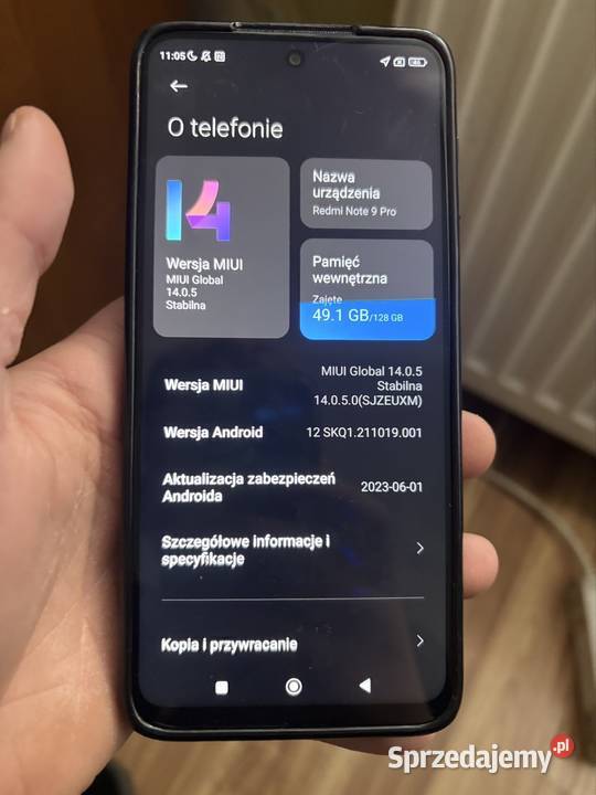 Sprzedam telefon Xiaomi Redmi Notę 9 Pro Jastrzębnik