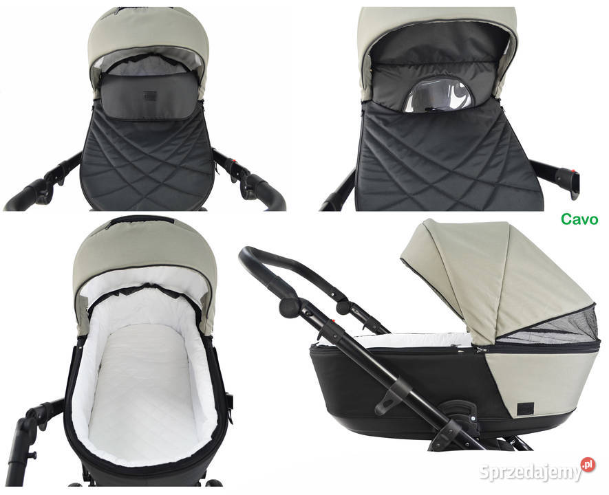 Wózek Dziecięcy Cavo Premium Retro 2w1 Adaptery Torba do wózka  Gdańsk