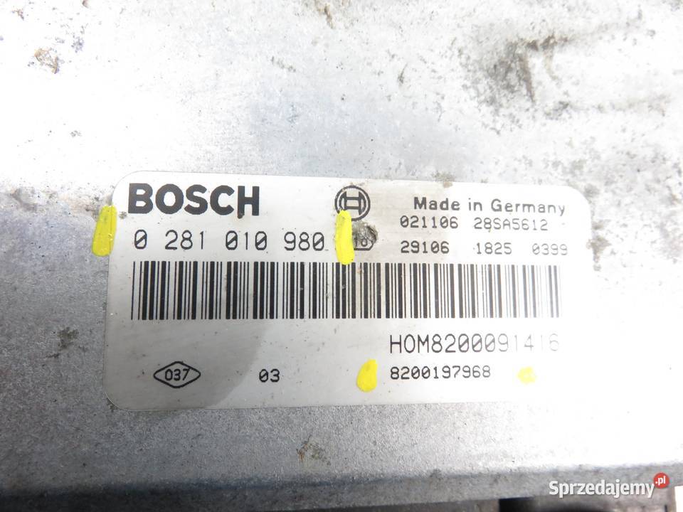 STEROWNIK RENAULT SCENIC I FL 19 dCi 0281010980 osobowe