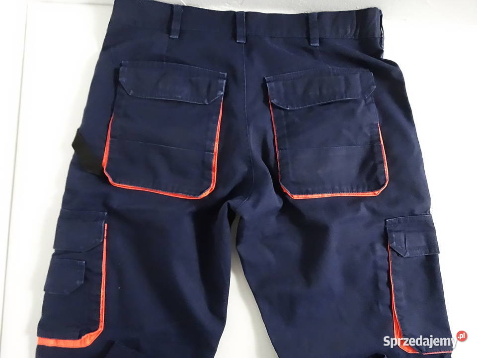 Solidne Spodnie Robocze Bojówki Granatowe z Biłgoraj