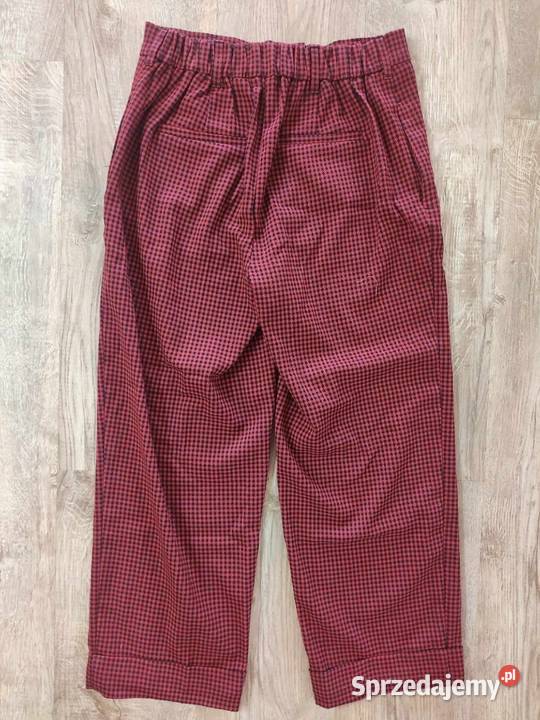 Spodnie w czarną kratkę Next Kratka Hajnówka