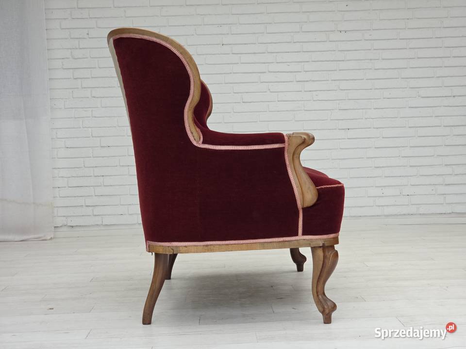 Lata 2030 XX wieku Duńska sofa dwuosobowa welur Poznań