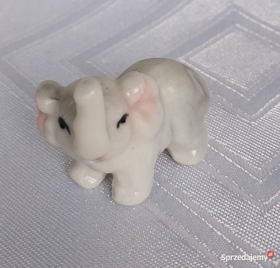 figurka porcelanowa mały słoń podlaskie