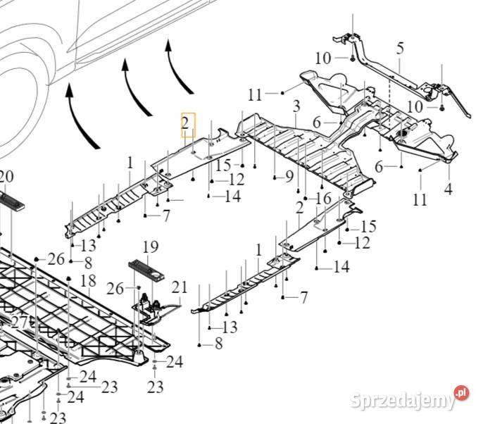 VOLVO C40 EX40 XC40 EV panel lewa oslona podlogi Bielany Wrocławskie
