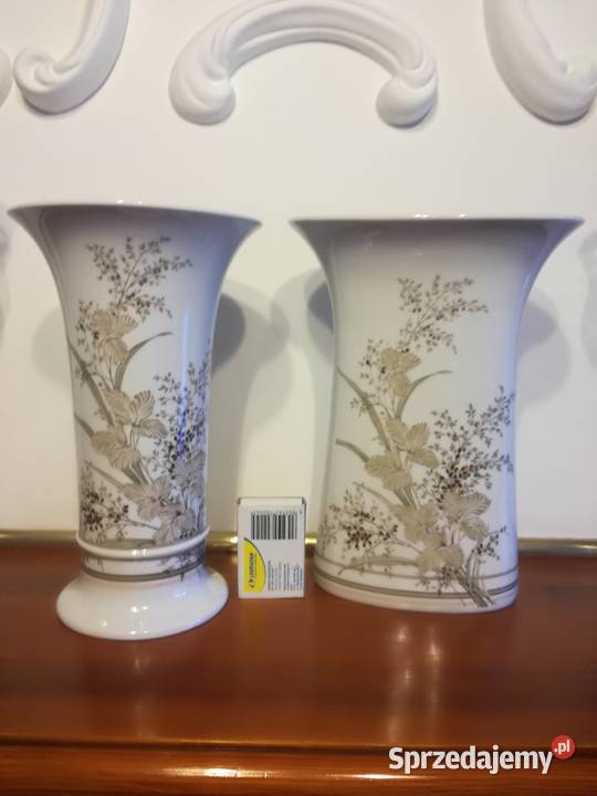 Komplet wazony Ekskluzywna piękna porcelana AK Jastrzębie-Zdrój