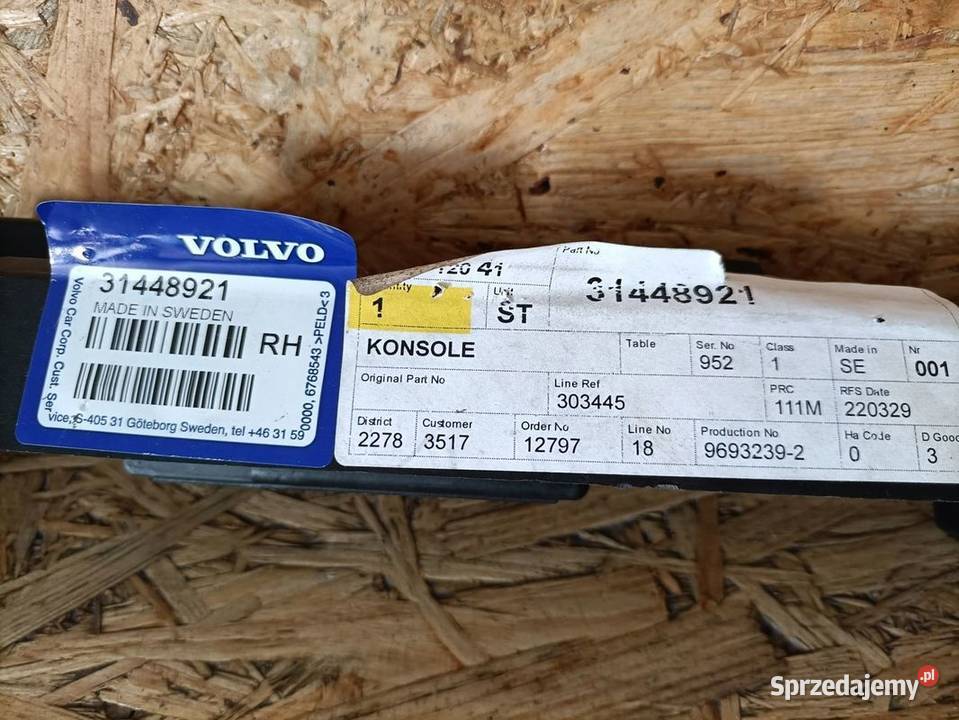 VOLVO S60 V60 ŚLIZG LISTWY PROGOWEJ PRAWY Pozostałe Pleszew