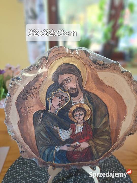 Obraz malowany ręcznie na plastrze brzozy podkarpackie Strzyżów sprzedam